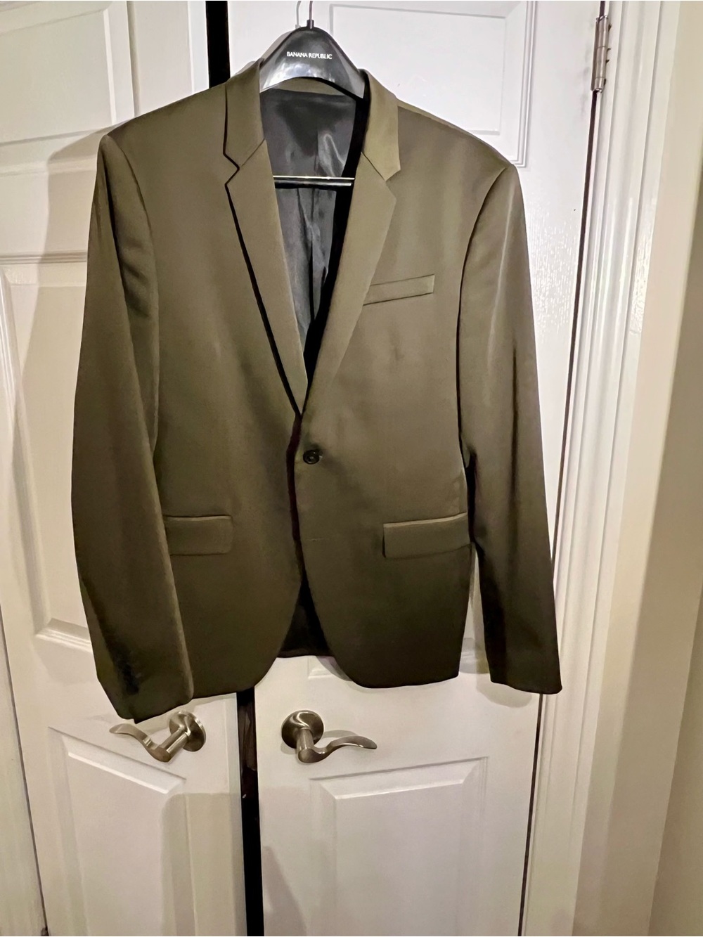 Zara Olive Green Single-Button Blazer